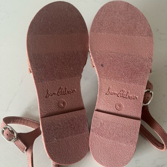 New Sam Edelman Girls Holly beaded pink Sandals Size: 4 - Picture 3 of 3